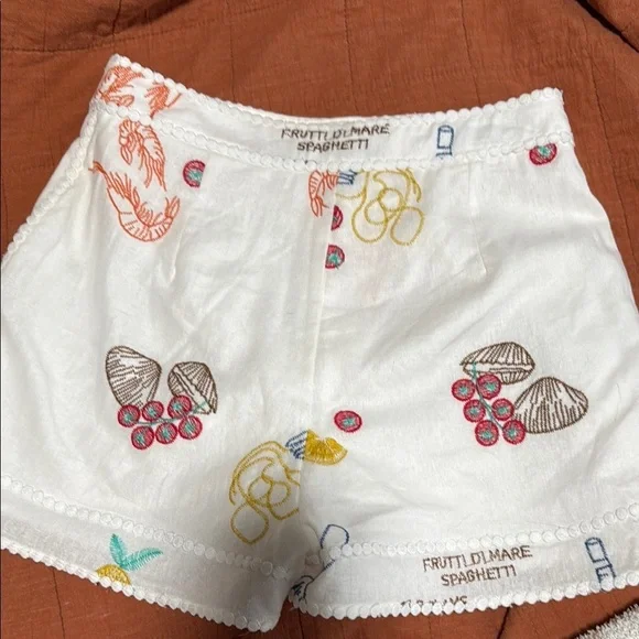 NWT Caroline Constas White Embroidered Women's Shorts sz 6 - Picture 5 of 5